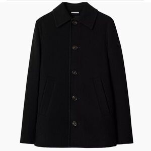 Mens Black LARGE BURBERRY PEA COAT